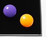 Round magnet Purple/Orange 2pcs